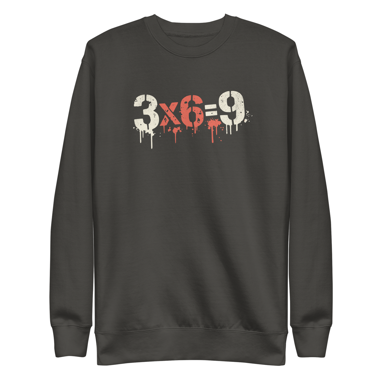 Grauer 3x6=9 Pullover im minimalistischen Streetwear Style.