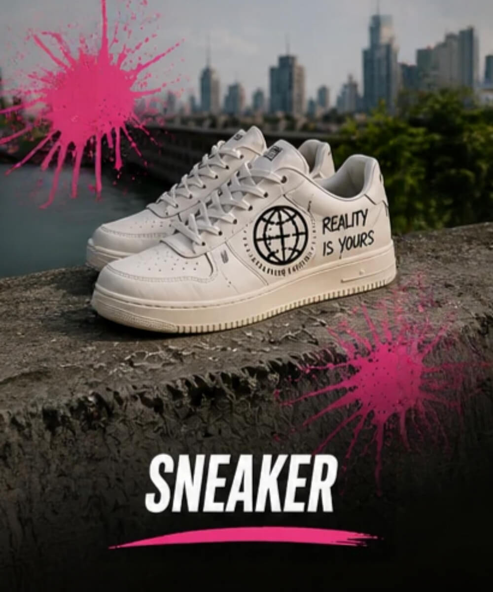 eine frau zeigt coolen slipper schuhe