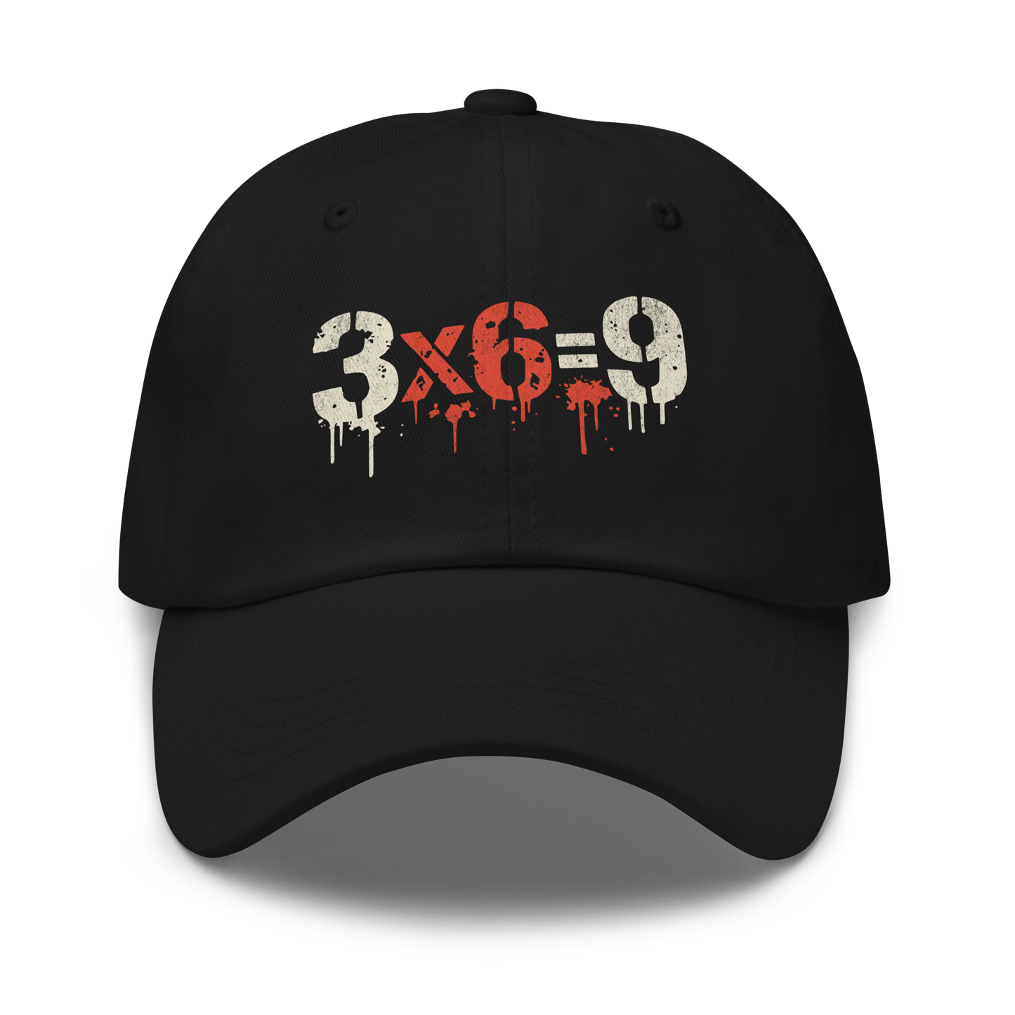 Schwarzes 3x6=9 Cap im minimalistischen Streetwear Style