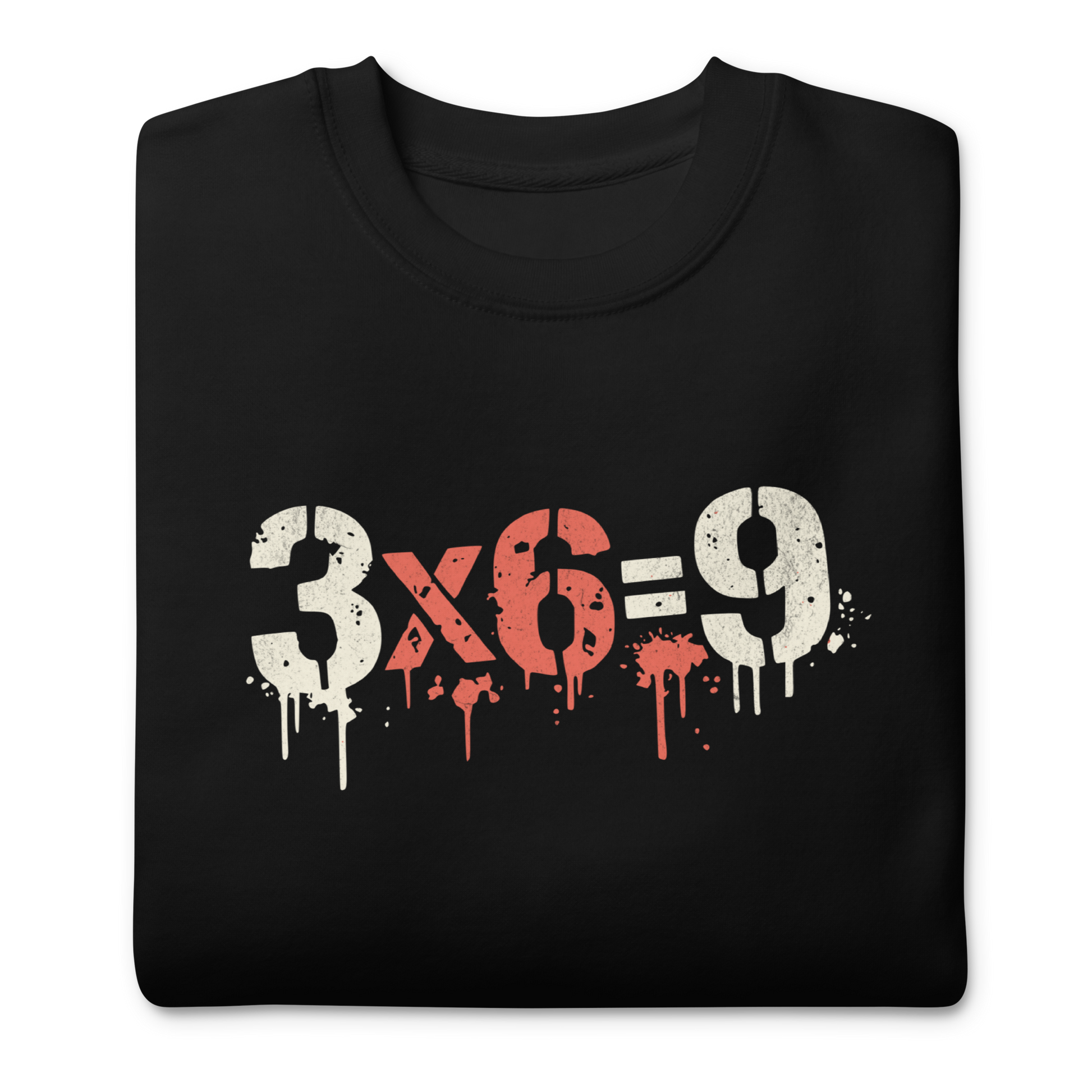 Detailansicht Schwarzer 3x6=9 Pullover im minimalistischen Streetwear Style