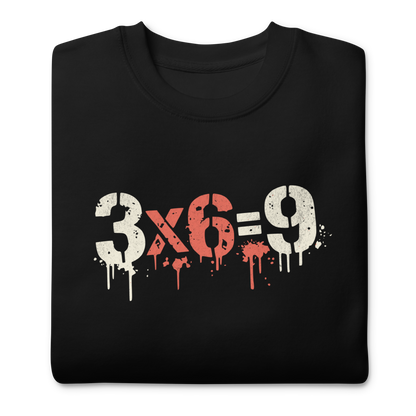 Detailansicht Schwarzer 3x6=9 Pullover im minimalistischen Streetwear Style