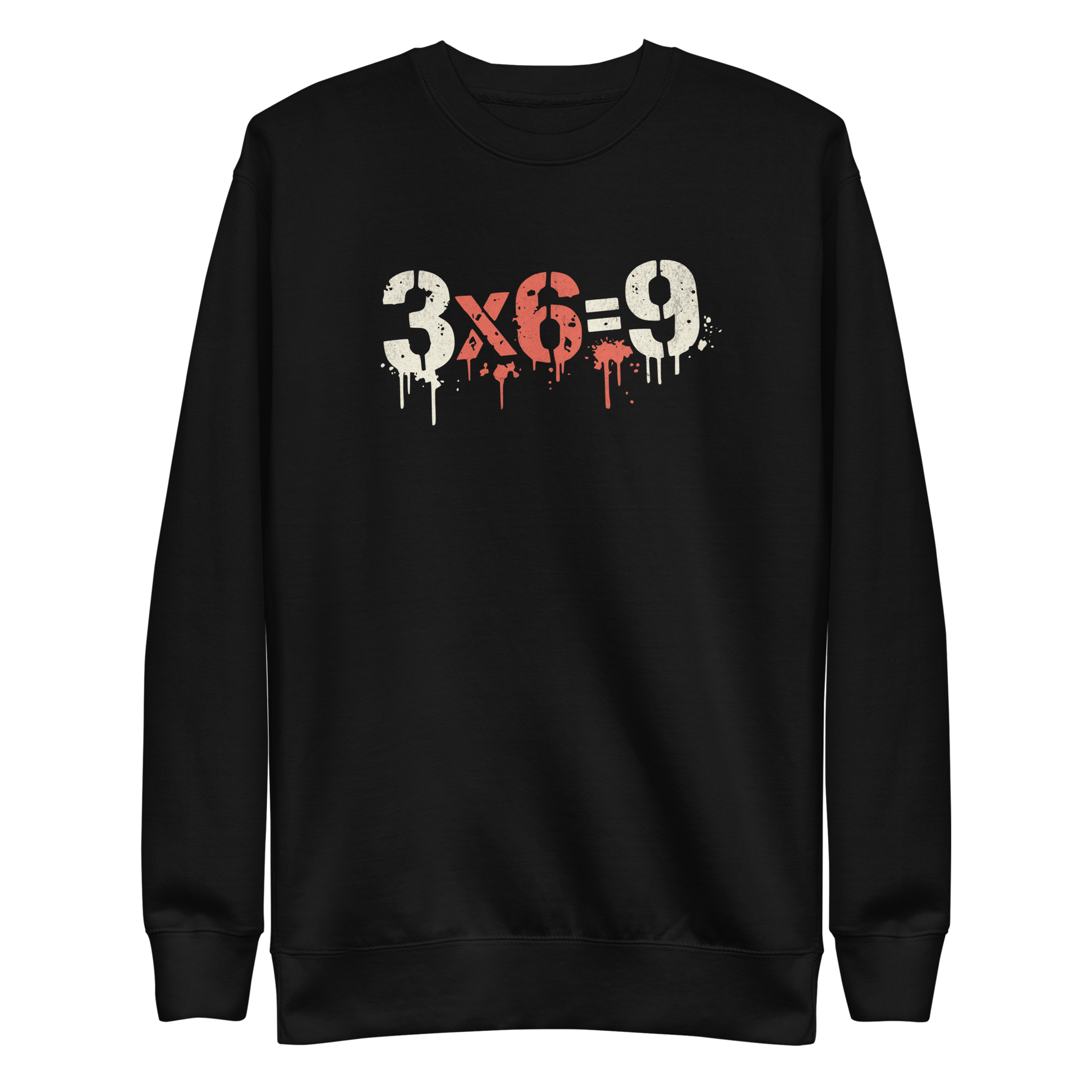 Schwarzer 3x6=9 Pullover im minimalistischen Streetwear Style