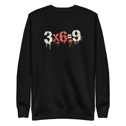 Schwarzer 3x6=9 Pullover im minimalistischen Streetwear Style