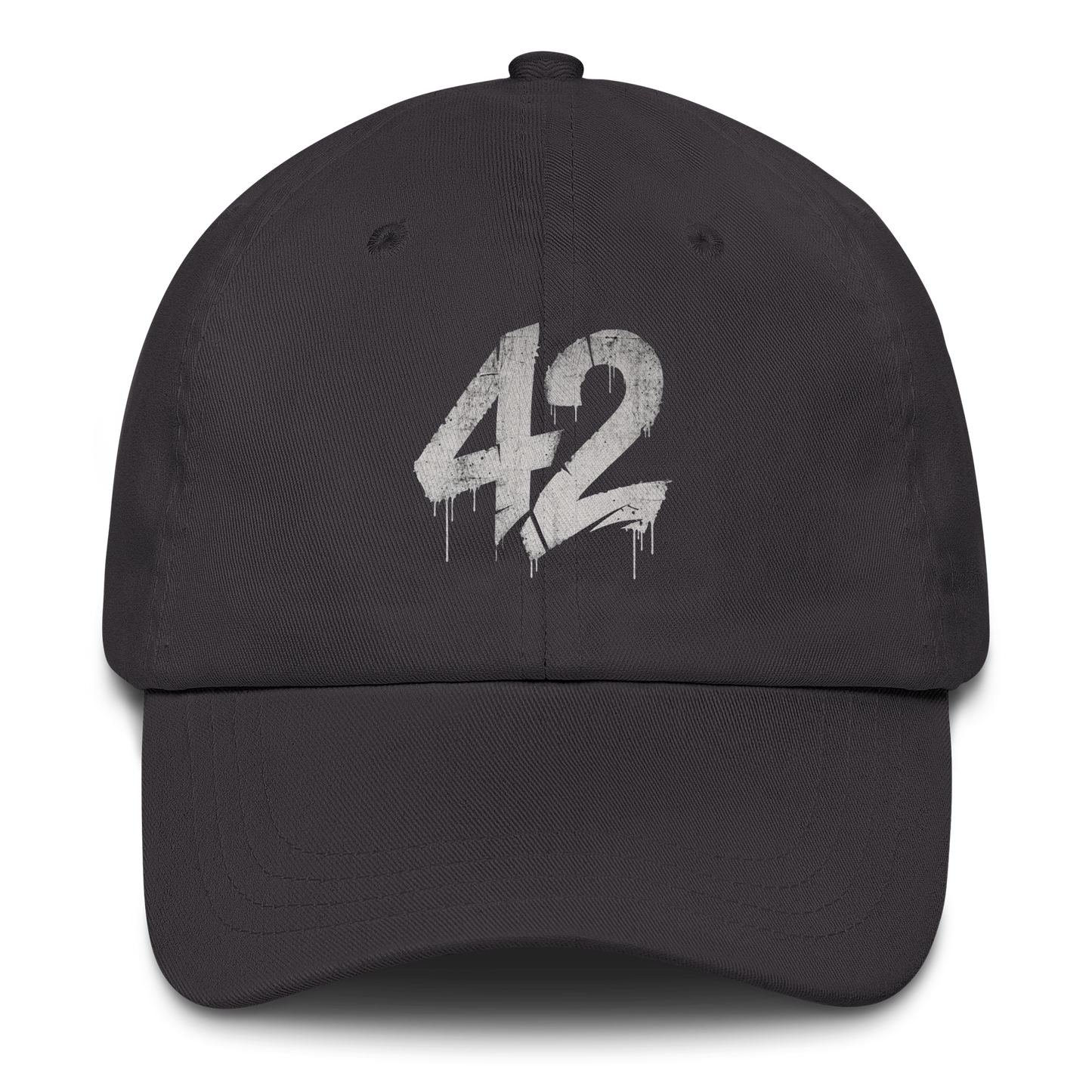 Graues Cap mit grunge 42 Print