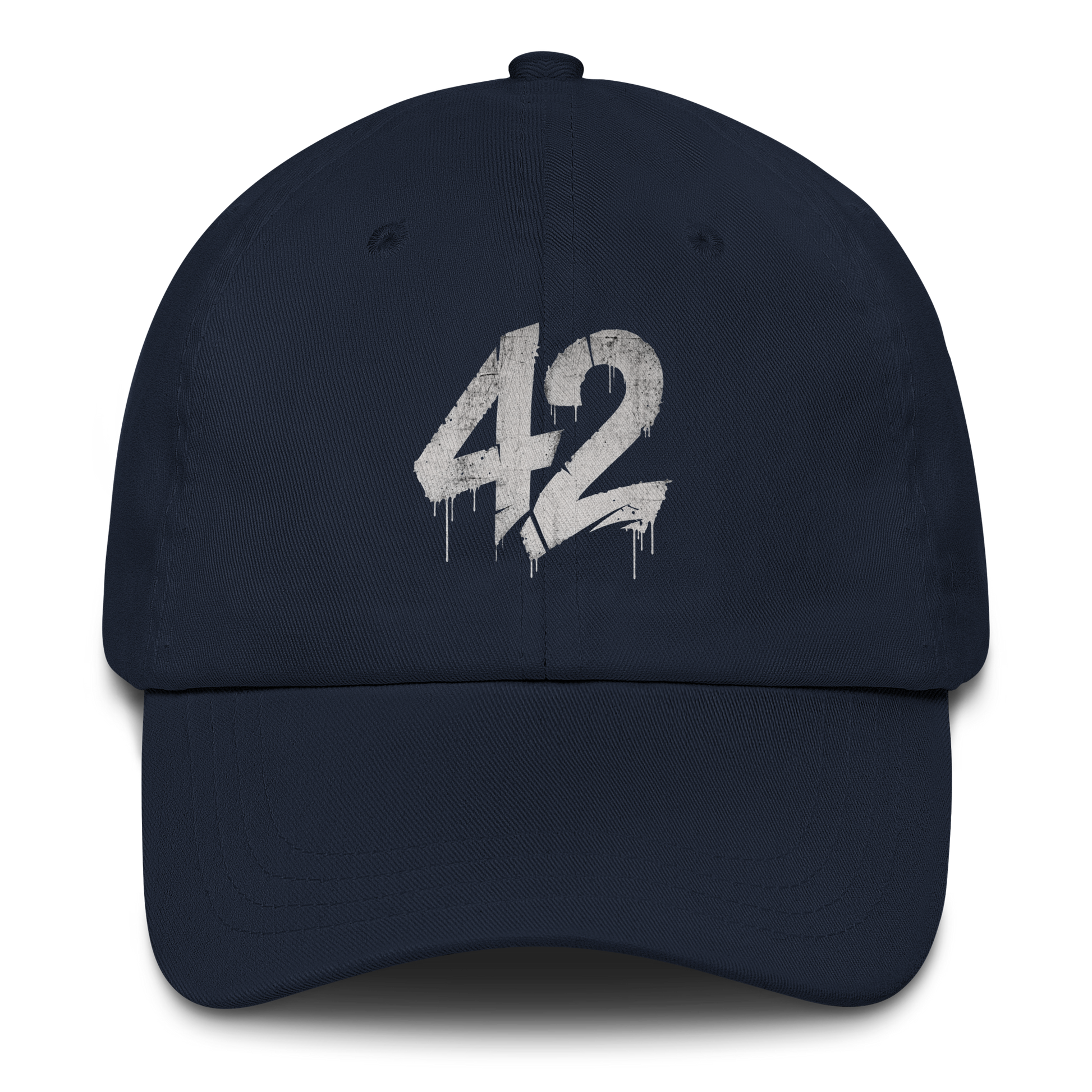 Navy Cap mit grunge 42 Print
