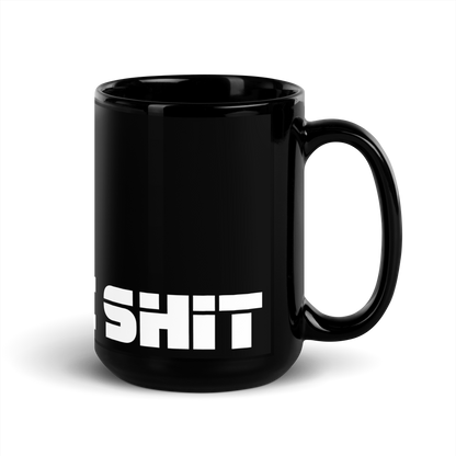 Schwarze Tasse mit Do Epic Shit Schriftzug Seitenansicht rechts