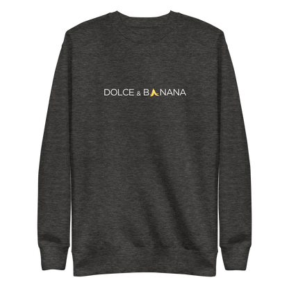 Grauer Unisex Pullover mit Dolce & Banana Brustprint