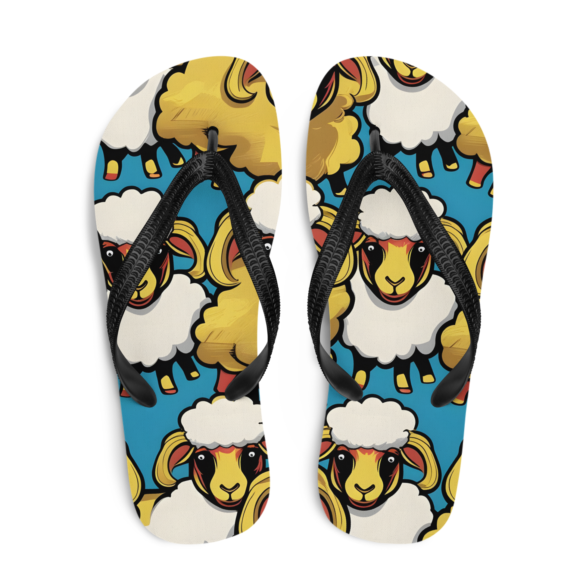 Flip-Flops mit Schafen bedruckt 