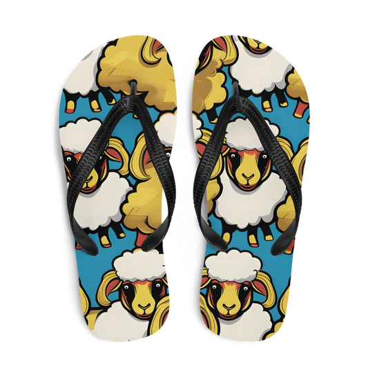 Flip-Flops mit Schafen bedruckt 