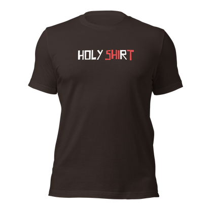 Braunes Unisex T-Shirt mit Holy Shirt Print