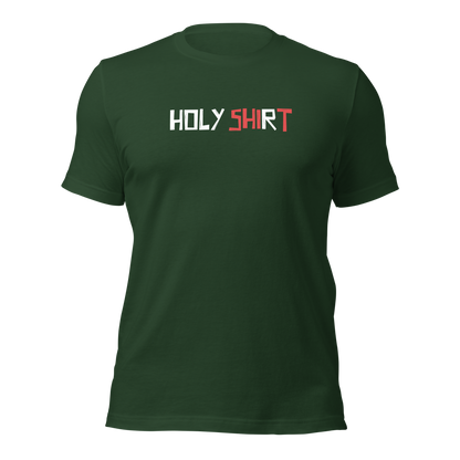 Waldgrünes Unisex T-Shirt mit Holy Shirt Print