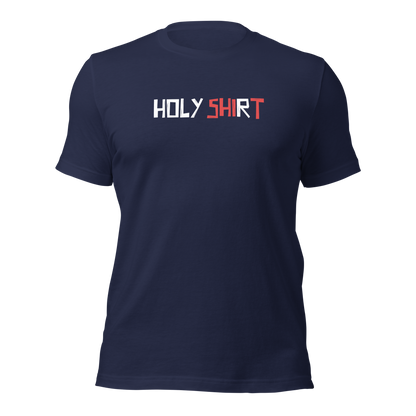 Navy Unisex T-Shirt mit Holy Shirt Print