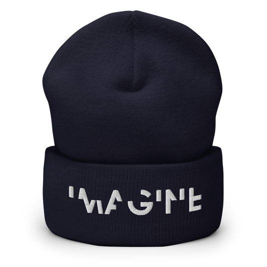 Navy Beanie mit weißem IMAGINE Schriftzug