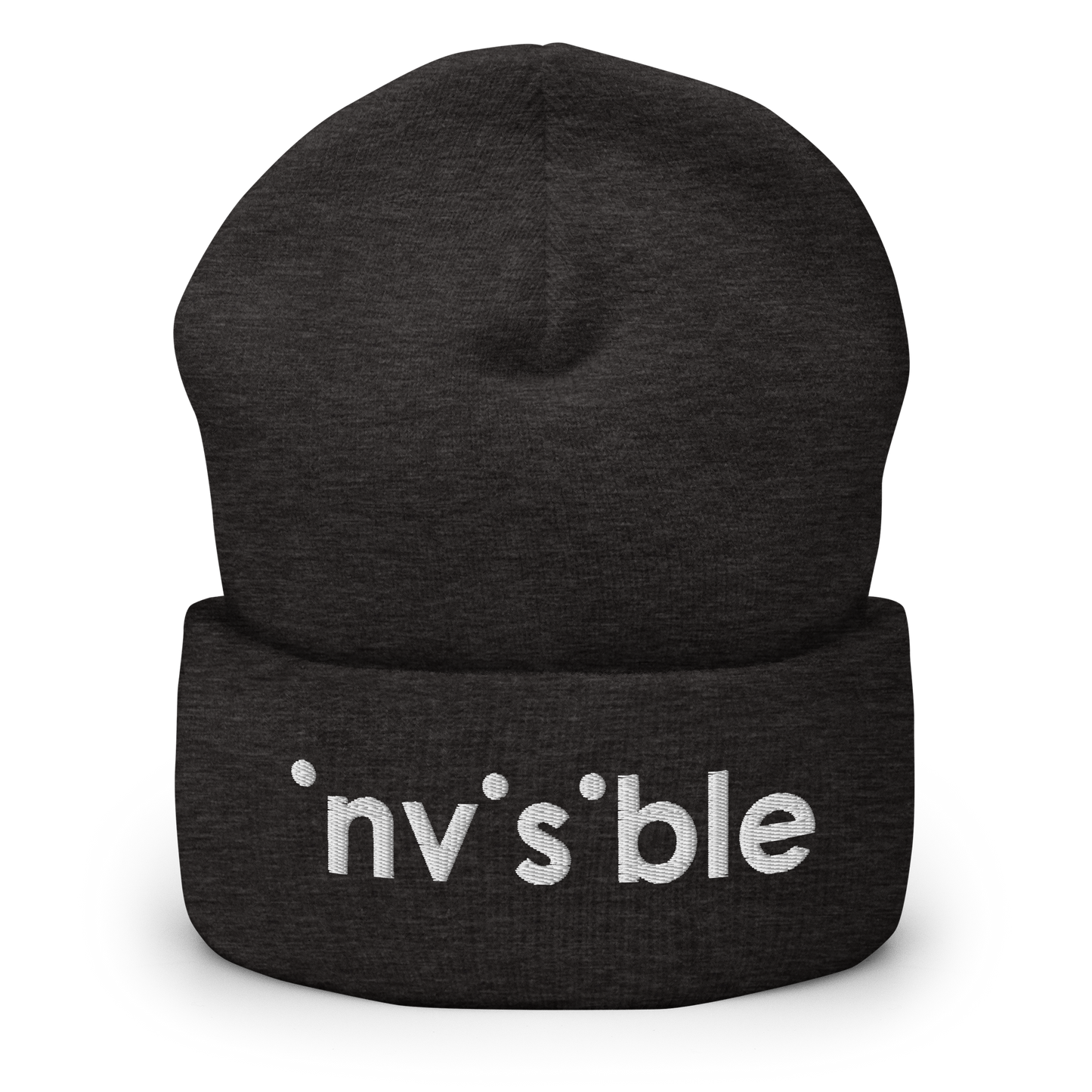Dunkelgraues Beanie mit invisible Schriftzug