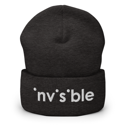 Dunkelgraues Beanie mit invisible Schriftzug