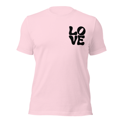 Pinkes Unisex T-Shirt mit LOVE Print