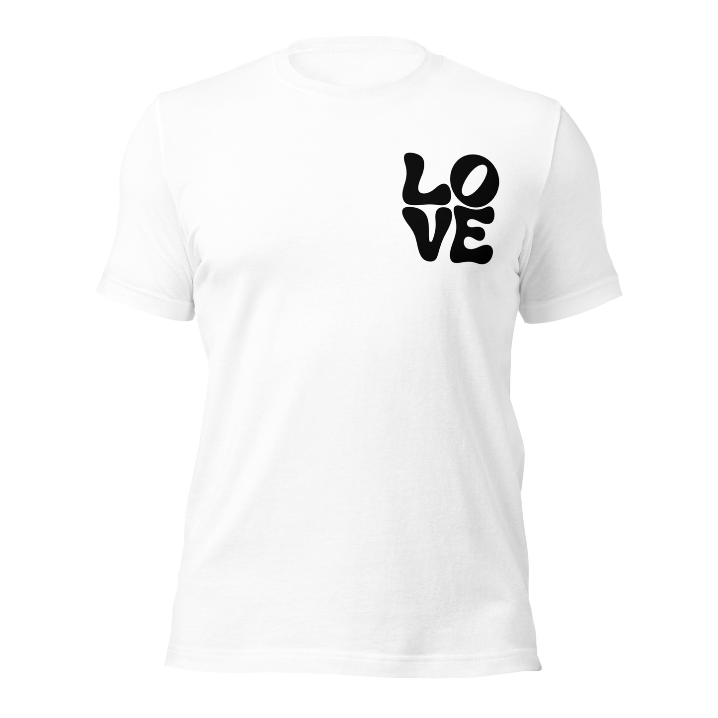 Weißes Unisex T-Shirt mit LOVE Print