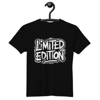 Schwarzes Kinder Unisex T-Shirt mit Limited Edition Print