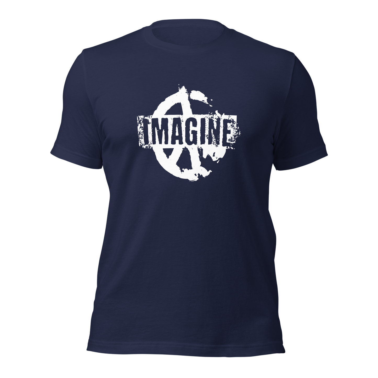 Navy T-Shirt mit Peace Zeichen Print und Imagine Schriftzug