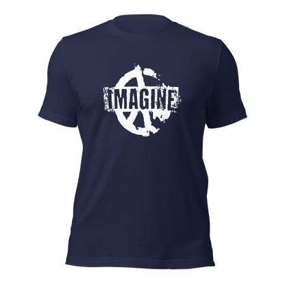 Navy T-Shirt mit Peace Zeichen Print und Imagine Schriftzug
