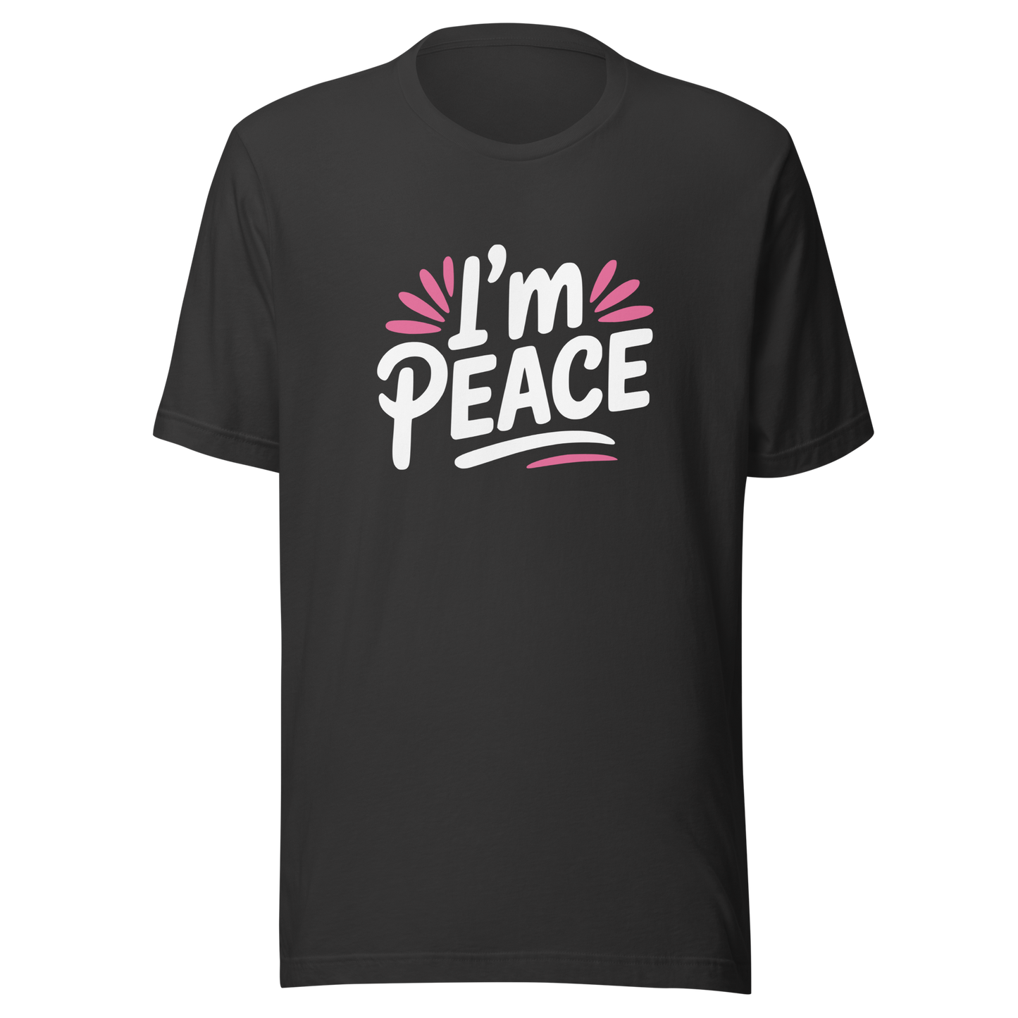Graues Partnerlook T-Shirt mit I'm Peace Schriftzug