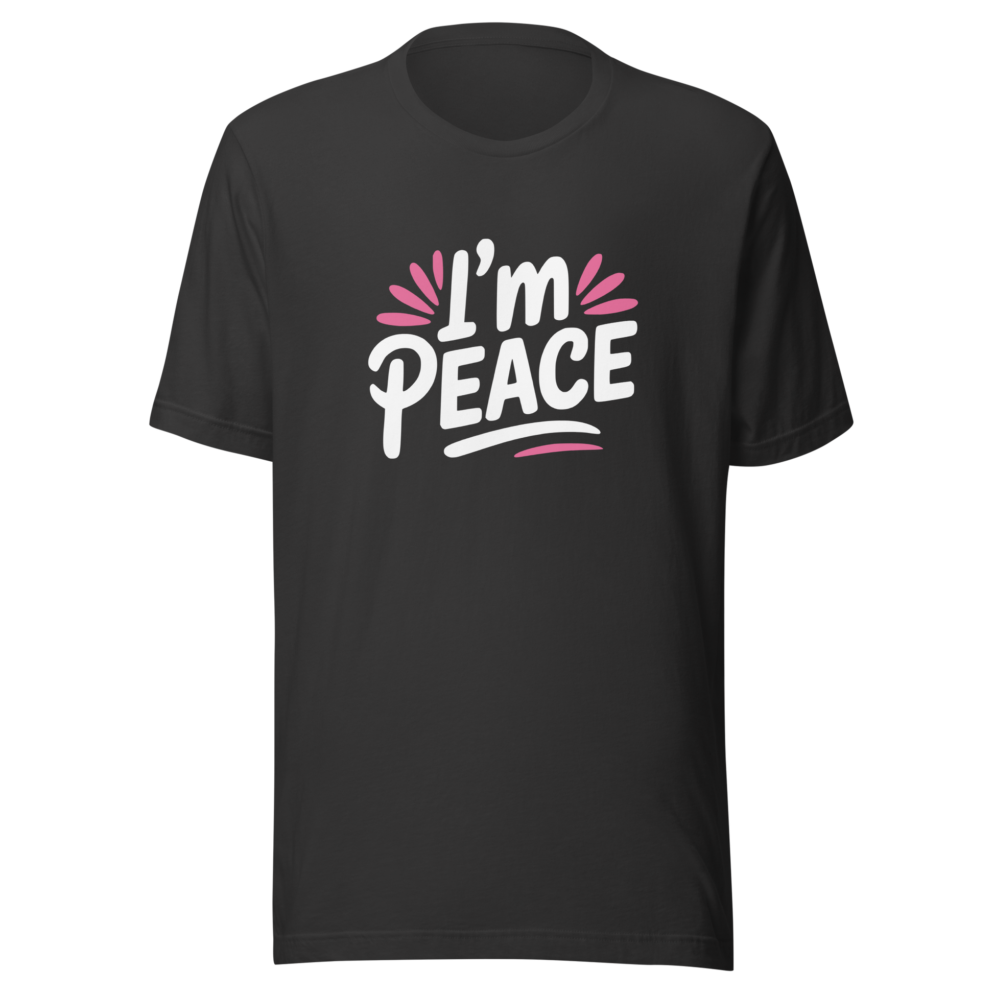 Graues Partnerlook T-Shirt mit I'm Peace Schriftzug