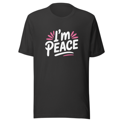 Graues Partnerlook T-Shirt mit I'm Peace Schriftzug