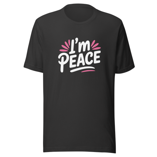 Graues Partnerlook T-Shirt mit I'm Peace Schriftzug