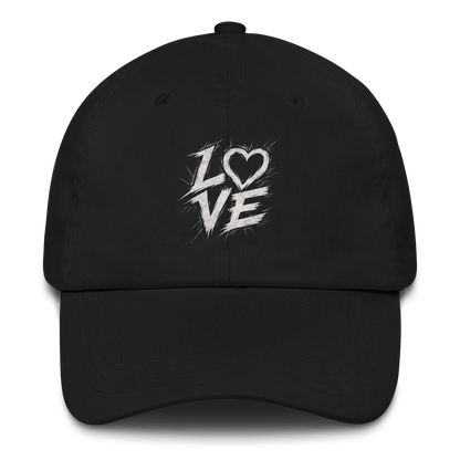 Schwarzes Cap mit Streetart LOVE Print