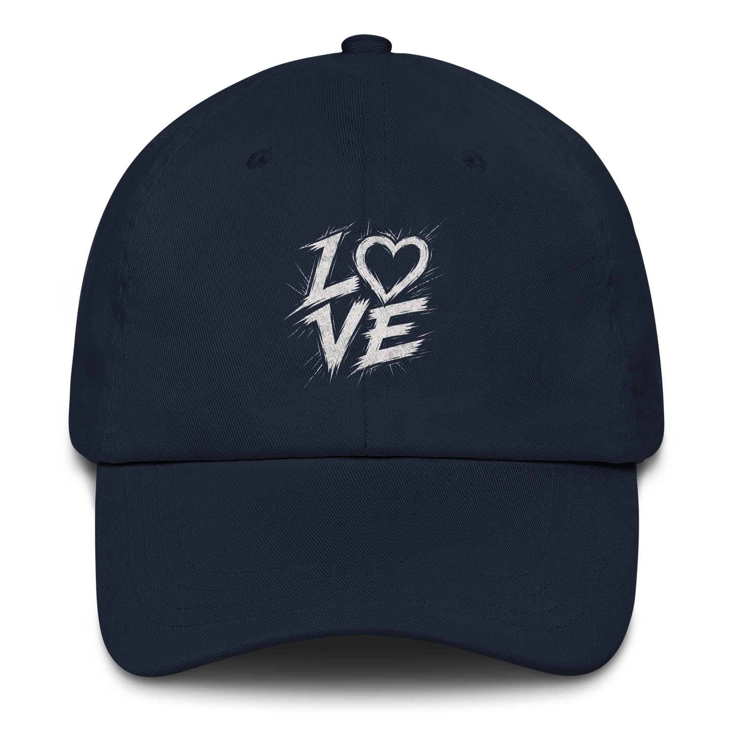 Navy Cap mit Streetart LOVE Print
