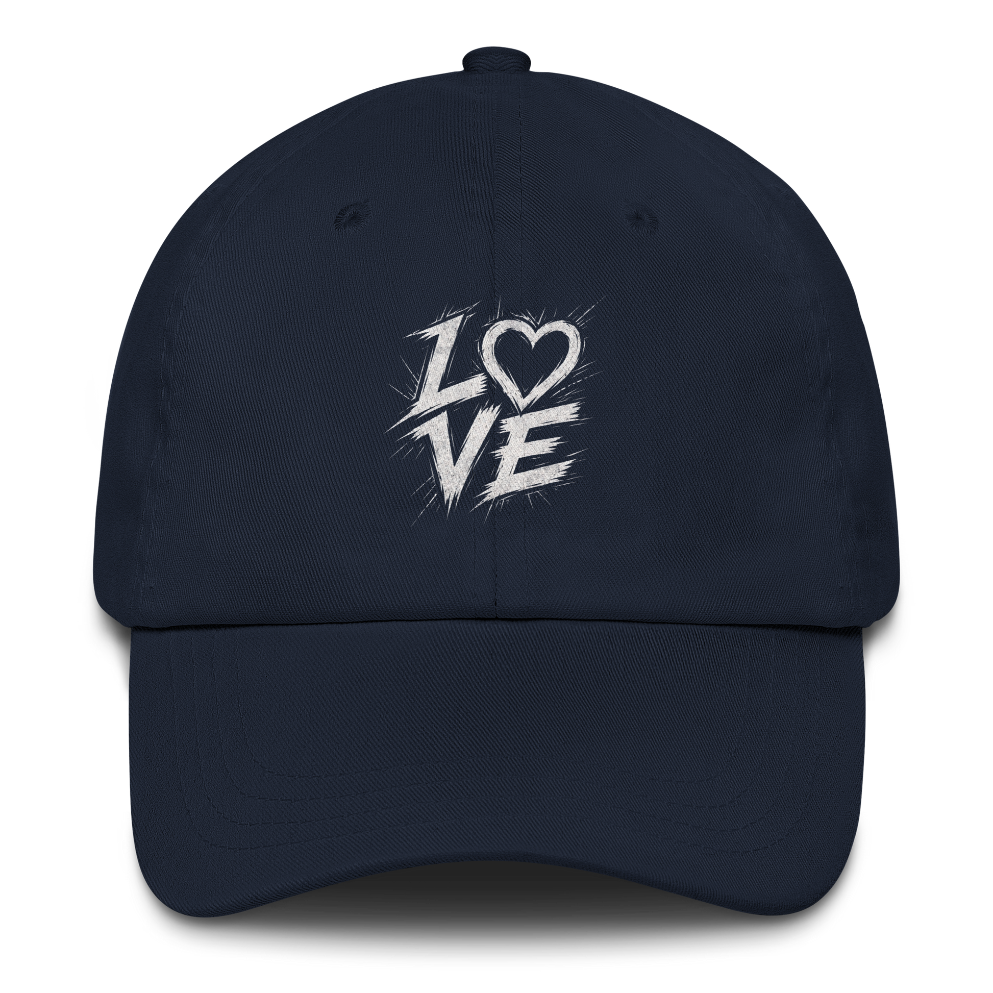 Navy Cap mit Streetart LOVE Print