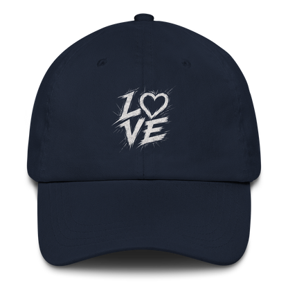 Navy Cap mit Streetart LOVE Print