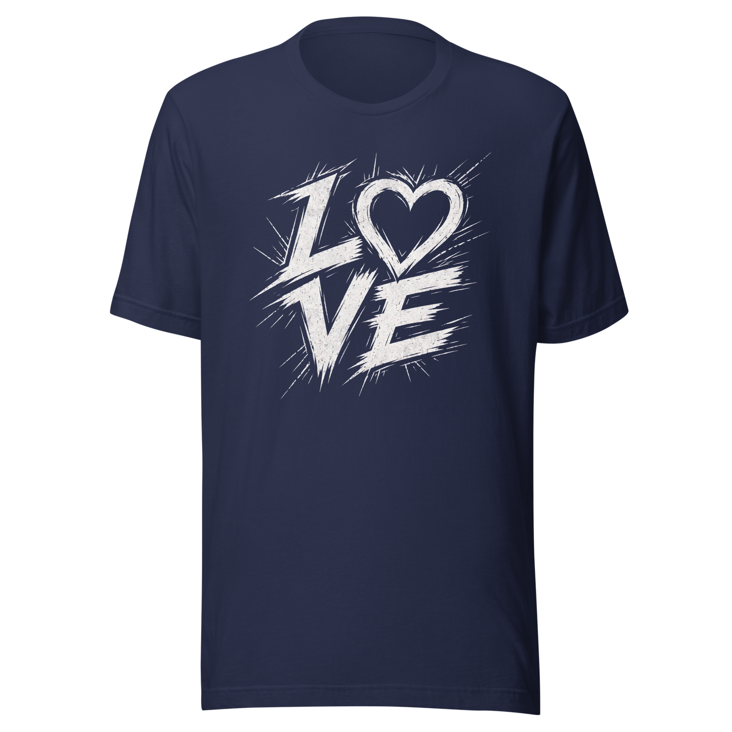 Navy T-Shirt mit Streetart LOVE Print