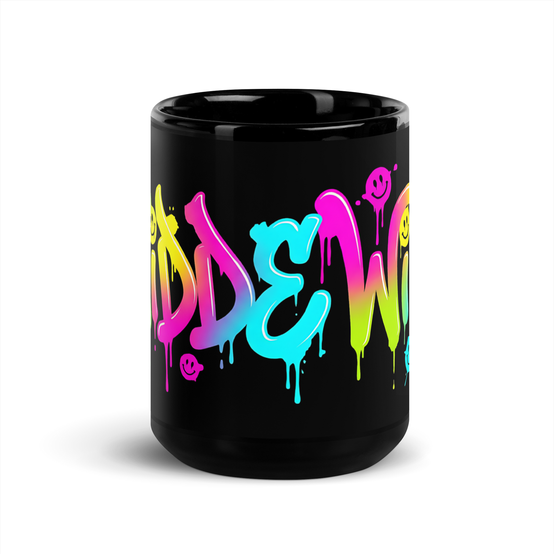 Schwarze Tasse mit Widdewitt Graffiti Print